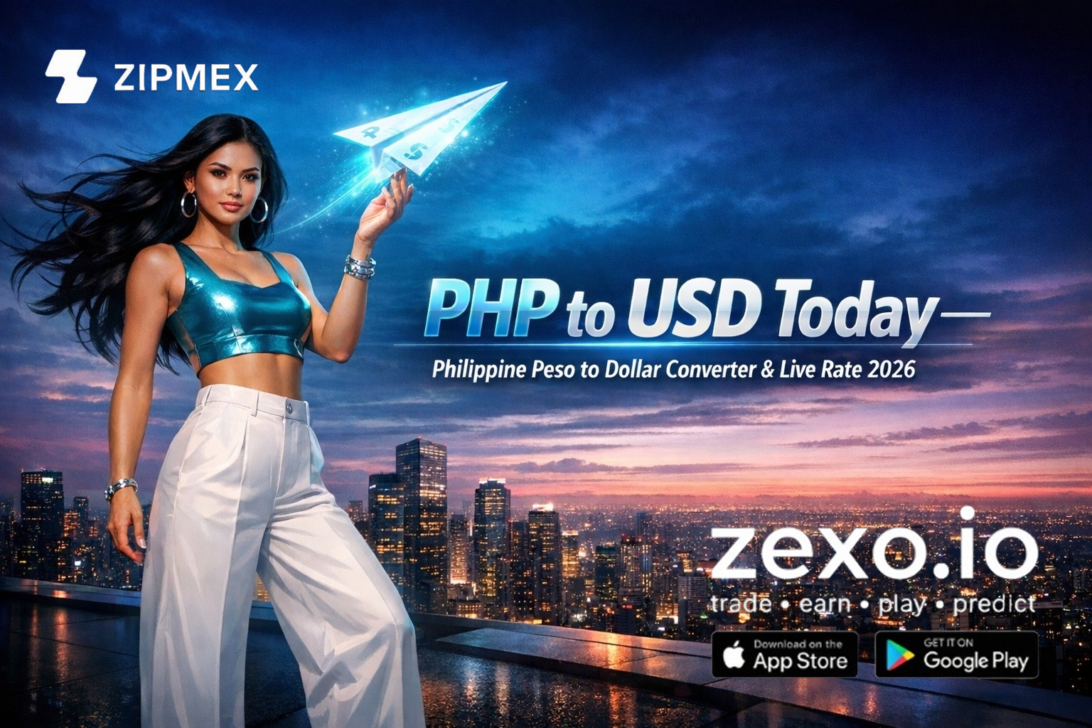 PHP to USD Today — Philippine Peso to Dollar Converter & Live Rate 2026