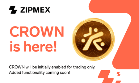 CROWN (CWT) Now Available on Zipmex!
