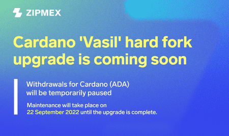 To support Cardano’s “Vasil” network upgrade ADA withdrawals will be paused starting tomorrow.