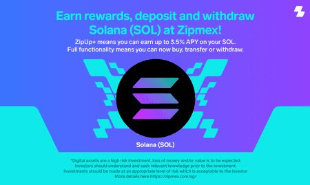 You can now earn rewards, deposit and withdraw Solana (SOL) at Zipmex!