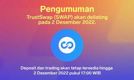 Zipmex akan melakukan delisting token SWAP pada 2 Desember 2022