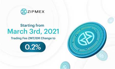 Starting From March 3rd, 2021, Trading Fee ZMT/IDR Will Change to 0,2%