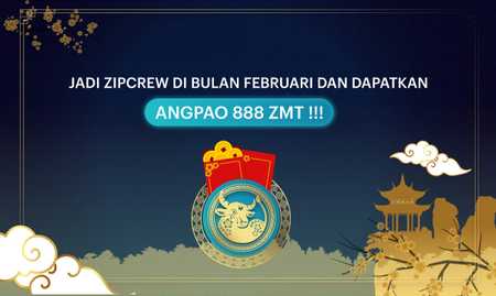 Zipmex Angpao Giveaway! February Specials, Win Millions of Rupiah worth of Tokens up to 888 ZMT!